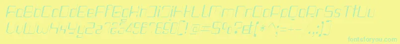 Haike Thinit Font – Green Fonts on Yellow Background