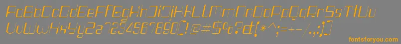 Czcionka Haike Thinit – pomarańczowe czcionki na szarym tle