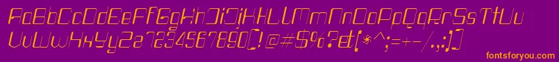 Haike Thinit Font – Orange Fonts on Purple Background