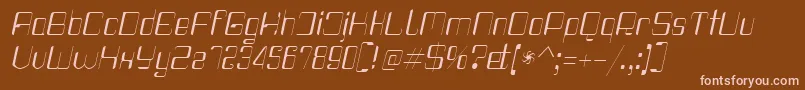 Czcionka Haike Thinit – różowe czcionki na brązowym tle