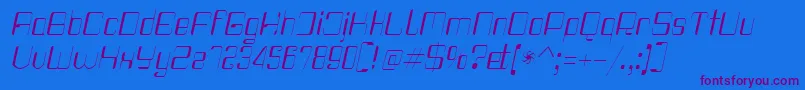 Haike Thinit Font – Purple Fonts on Blue Background