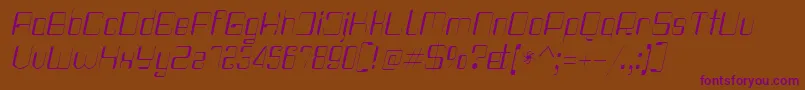 Haike Thinit Font – Purple Fonts on Brown Background