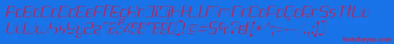 Haike Thinit Font – Red Fonts on Blue Background
