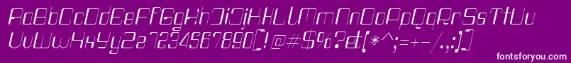 フォントHaike Thinit – 紫の背景に白い文字