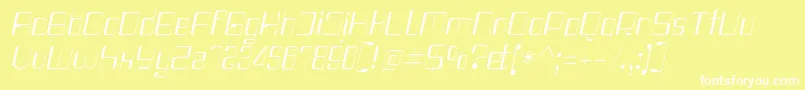 Haike Thinit Font – White Fonts on Yellow Background