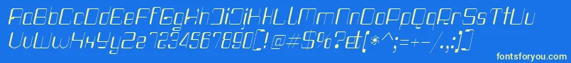 Haike Thinit Font – Yellow Fonts on Blue Background