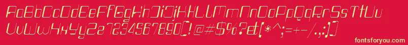Haike Thinit Font – Yellow Fonts on Red Background
