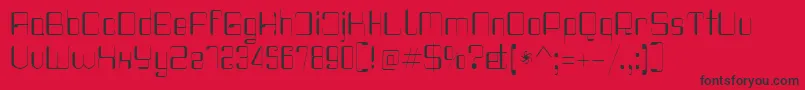 Haike ThinReg Font – Black Fonts on Red Background