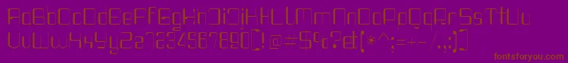 Haike ThinReg-Schriftart – Braune Schriften auf violettem Hintergrund