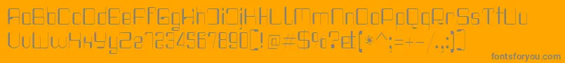 Haike ThinReg-Schriftart – Graue Schriften auf orangefarbenem Hintergrund