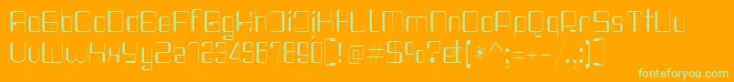 Шрифт Haike ThinReg – зелёные шрифты на оранжевом фоне