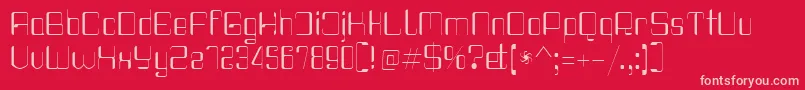 Haike ThinReg Font – Pink Fonts on Red Background