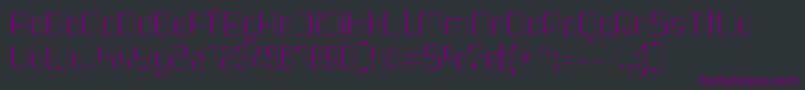 Czcionka Haike ThinReg – fioletowe czcionki na czarnym tle
