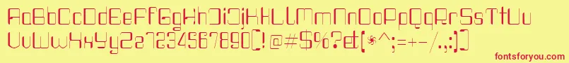 Haike ThinReg Font – Red Fonts on Yellow Background