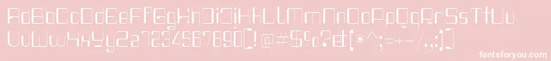 Haike ThinReg Font – White Fonts on Pink Background