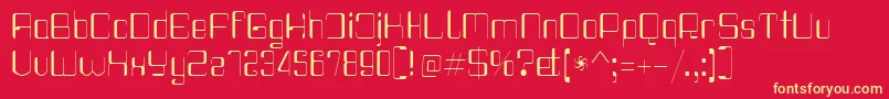 Haike ThinReg Font – Yellow Fonts on Red Background