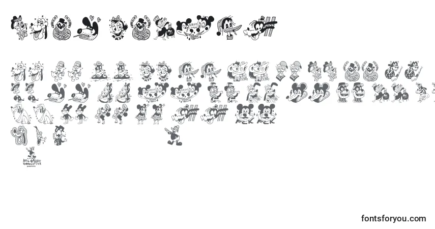 Czcionka Hail Disney – alfabet, cyfry, specjalne znaki