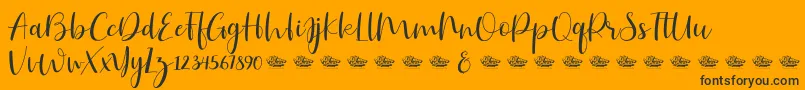 Hailluna-Schriftart – Schwarze Schriften auf orangefarbenem Hintergrund