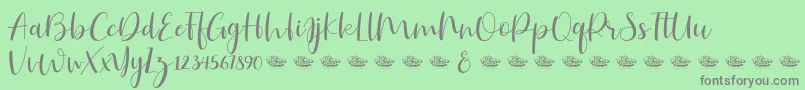 Hailluna Font – Gray Fonts on Green Background
