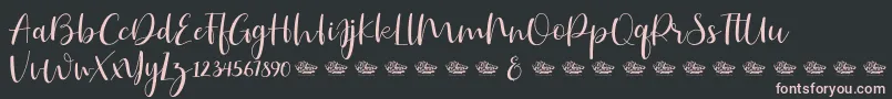 Hailluna Font – Pink Fonts on Black Background