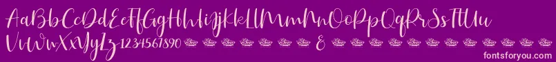 Hailluna Font – Pink Fonts on Purple Background