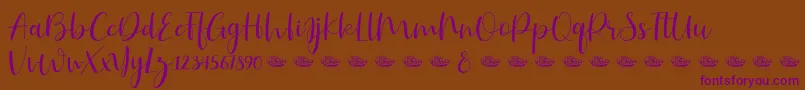 Hailluna Font – Purple Fonts on Brown Background