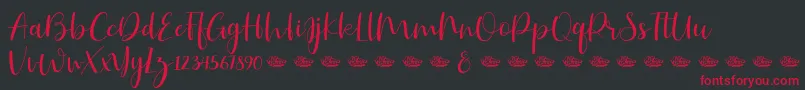 Hailluna Font – Red Fonts on Black Background