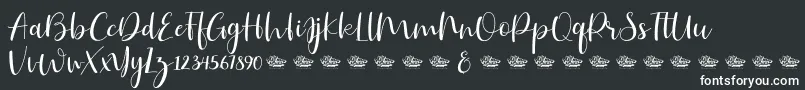 Hailluna Font – White Fonts on Black Background