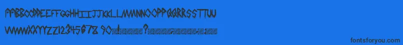 HailStormz Font – Black Fonts on Blue Background