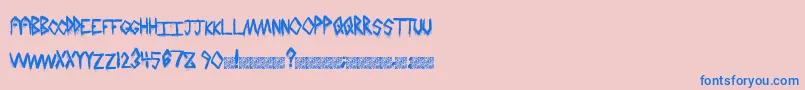 HailStormz Font – Blue Fonts on Pink Background