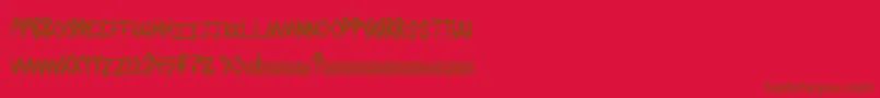 HailStormz-Schriftart – Braune Schriften auf rotem Hintergrund
