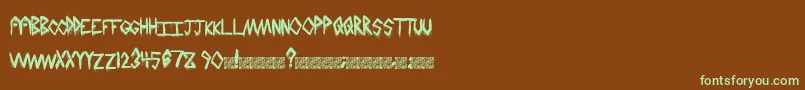 HailStormz Font – Green Fonts on Brown Background