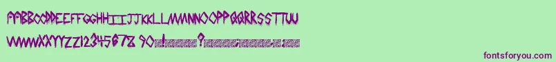 HailStormz Font – Purple Fonts on Green Background