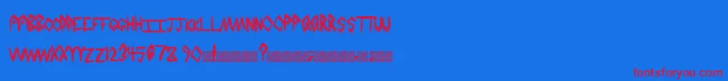 HailStormz Font – Red Fonts on Blue Background