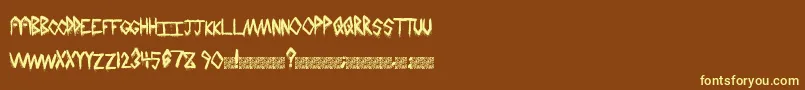 HailStormz Font – Yellow Fonts on Brown Background