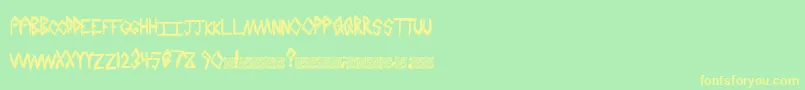 HailStormz Font – Yellow Fonts on Green Background