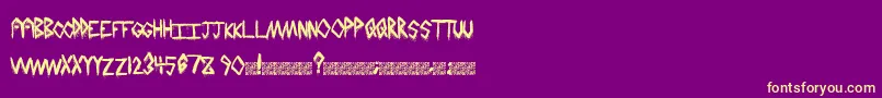 HailStormz Font – Yellow Fonts on Purple Background