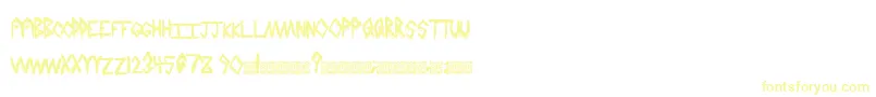 HailStormz-Schriftart – Gelbe Schriften auf weißem Hintergrund