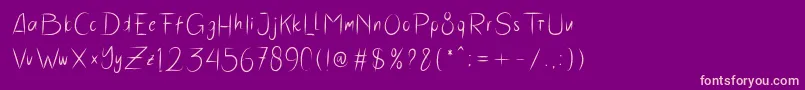 HairStyles Font – Pink Fonts on Purple Background
