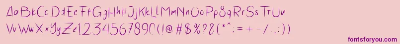 HairStyles Font – Purple Fonts on Pink Background