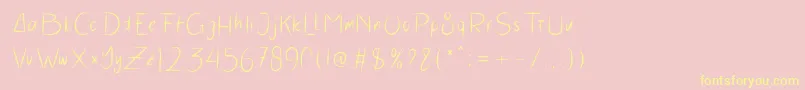 HairStyles Font – Yellow Fonts on Pink Background