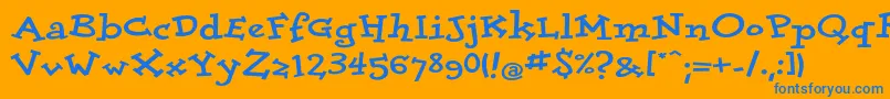 DolorescyrExtrabold Font – Blue Fonts on Orange Background