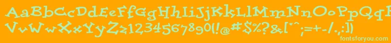 DolorescyrExtrabold Font – Green Fonts on Orange Background