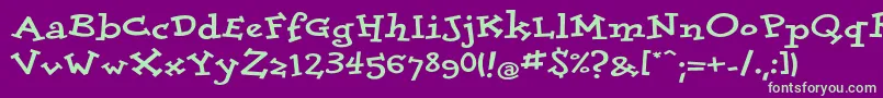 DolorescyrExtrabold Font – Green Fonts on Purple Background