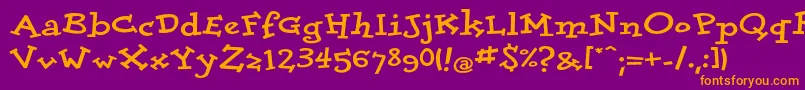 DolorescyrExtrabold Font – Orange Fonts on Purple Background