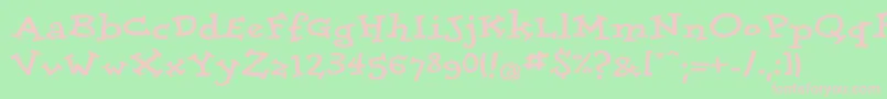 DolorescyrExtrabold Font – Pink Fonts on Green Background