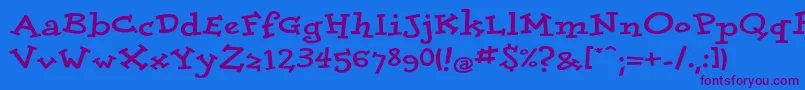 DolorescyrExtrabold Font – Purple Fonts on Blue Background