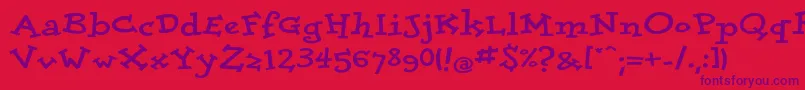 DolorescyrExtrabold Font – Purple Fonts on Red Background