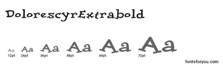 DolorescyrExtrabold Font Sizes