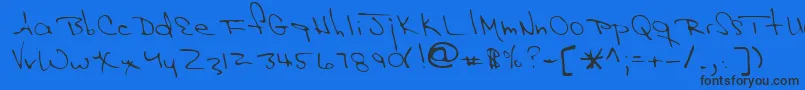 HAK      Font – Black Fonts on Blue Background